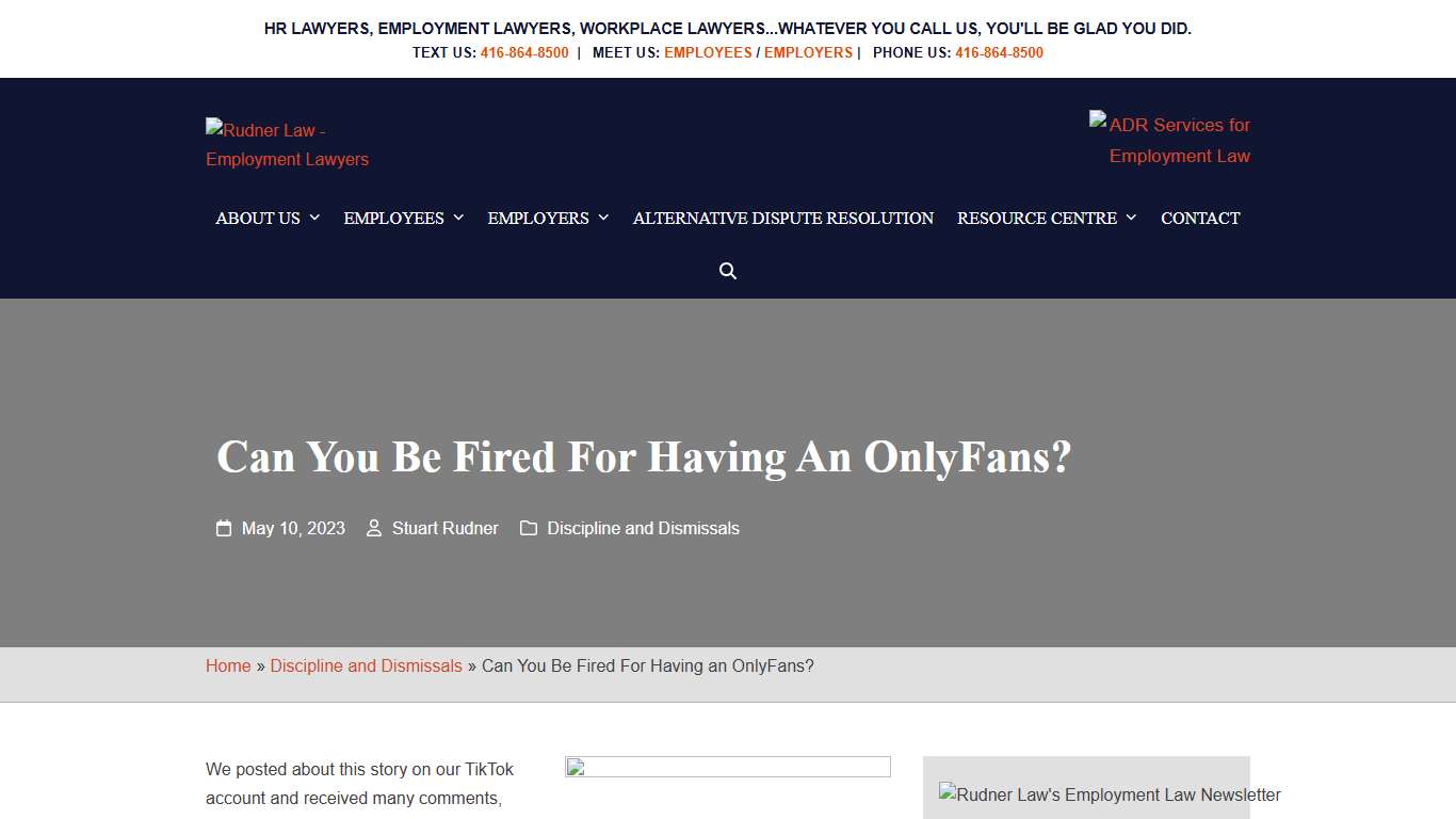 Can you be fired for having an OnlyFans?